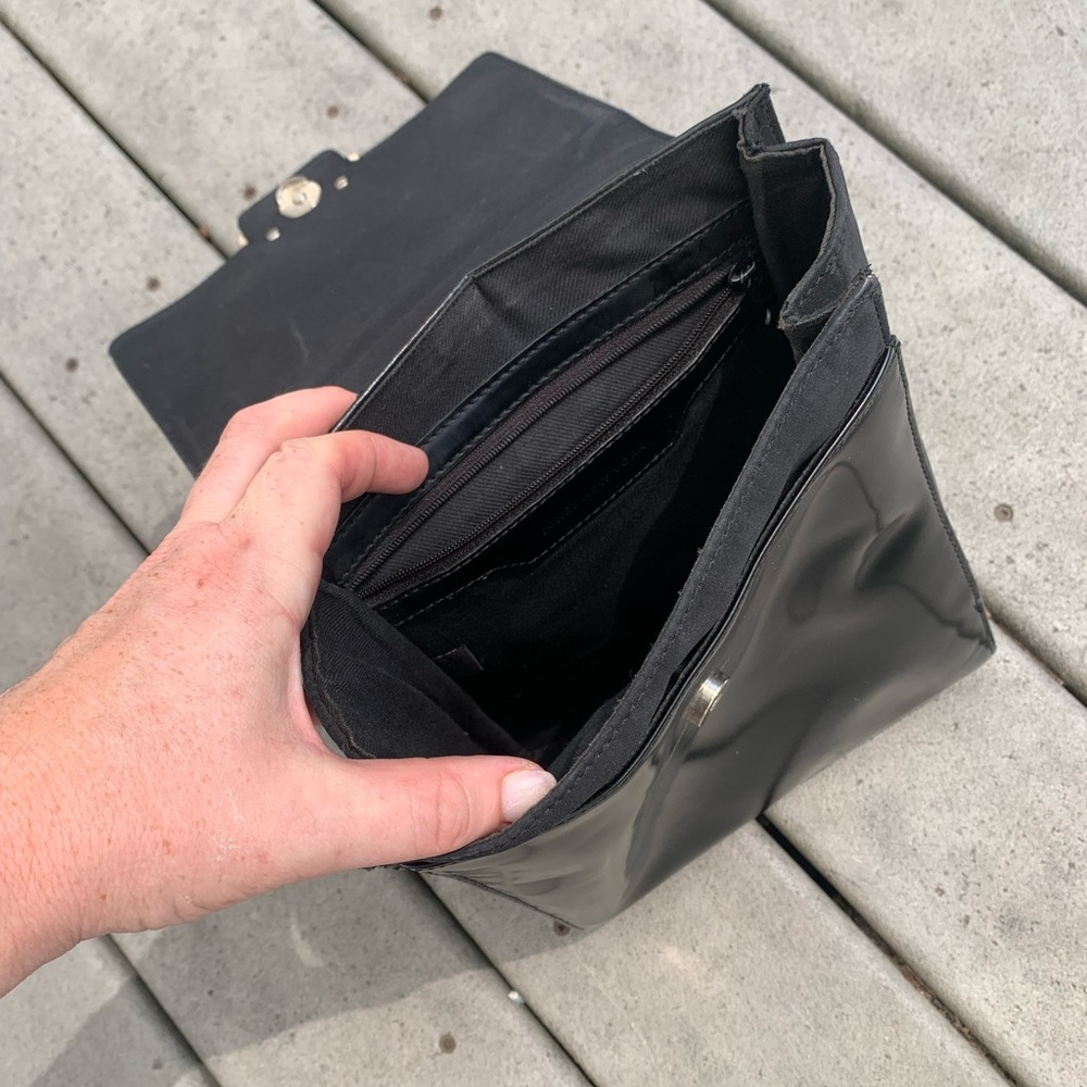 Vintage 90’s Black Rectangular Backpack - image 3